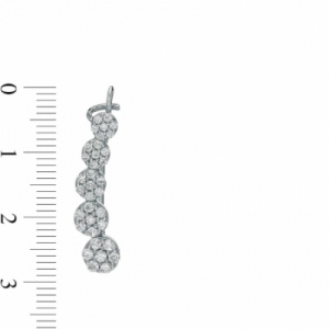 Серьги из белого золота 585 пробы с бриллиантом