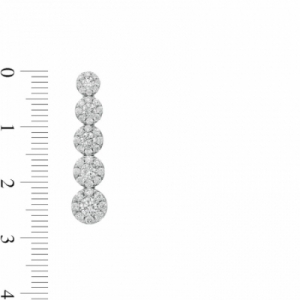 Серьги из белого золота 585 пробы с бриллиантом