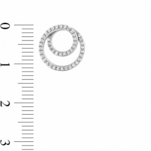 Серьги из белого золота 585 пробы с бриллиантом
