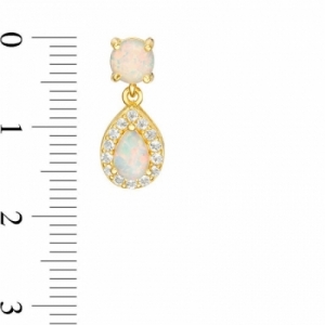 Серьги из серебра 925 пробы с опалом и белым топазом