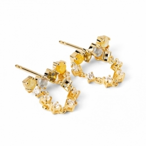 Серьги из серебра 925 пробы с Swarovski Zirconia и лабрадоритом