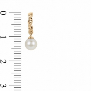 Серьги из серебра 925 пробы с белым жемчугом