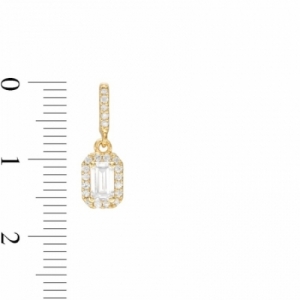 Серьги из желтого золота 585 пробы с бриллиантом
