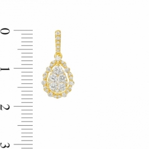 Серьги из желтого золота 585 пробы с бриллиантом