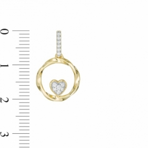 Серьги из желтого золота 585 пробы с бриллиантом