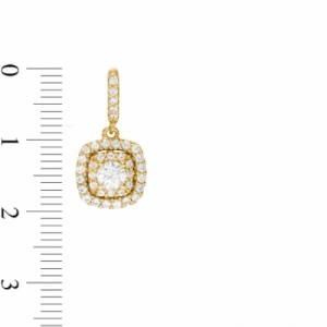 Серьги из желтого золота 585 пробы с бриллиантом