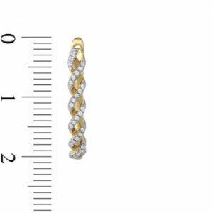 Серьги из серебра 925 пробы с бриллиантом