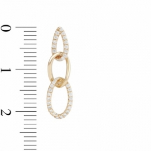 Серьги из серебра 925 пробы с бриллиантом