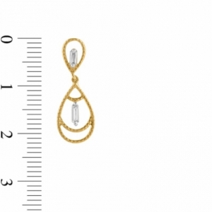 Серьги из желтого золота 585 пробы с бриллиантом