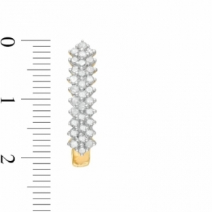 Серьги из желтого золота 585 пробы с бриллиантом