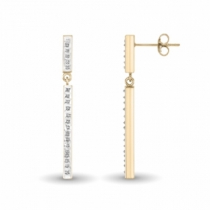 Серьги из серебра 925 пробы с бриллиантом