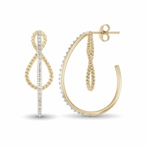 Серьги из серебра 925 пробы с бриллиантом