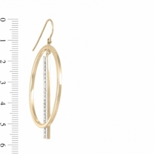 Серьги из серебра 925 пробы с бриллиантом