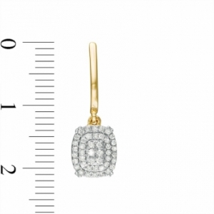 Серьги из желтого золота 585 пробы с бриллиантом
