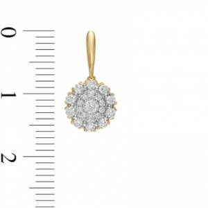 Серьги из желтого золота 585 пробы с бриллиантом