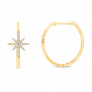 Серьги из серебра 925 пробы с бриллиантом