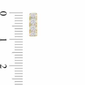 Серьги из желтого золота 585 пробы с бриллиантом