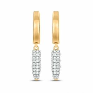 Серьги из серебра 925 пробы с бриллиантом