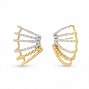 Серьги из серебра 925 пробы с бриллиантом