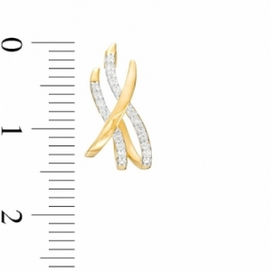 Серьги из серебра 925 пробы с бриллиантом