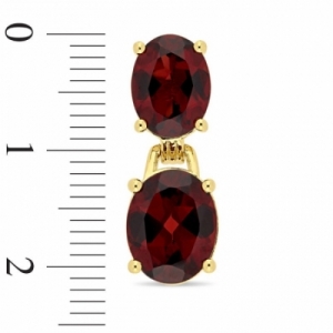 Серьги из серебра 925 пробы с гранатом