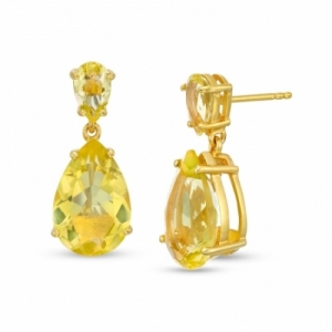 Серьги из серебра 925 пробы с кварцем