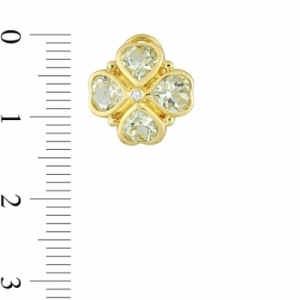 Серьги из серебра 925 пробы с кварцем