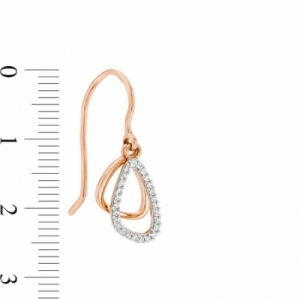 Серьги из золота 585 пробы с бриллиантом