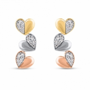 Серьги из золота 585 пробы с бриллиантом