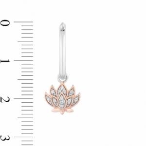 Серьги из серебра 925 пробы с бриллиантом