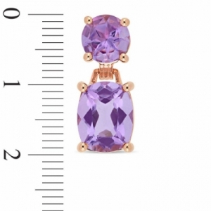 Серьги из серебра 925 пробы с аметистом
