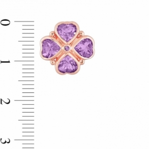 Серьги из серебра 925 пробы с аметистом