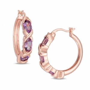 Серьги из серебра 925 пробы с аметистом