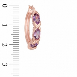 Серьги из серебра 925 пробы с аметистом