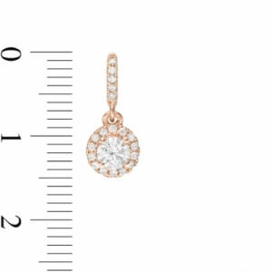 Серьги из красного золота 585 пробы с бриллиантом