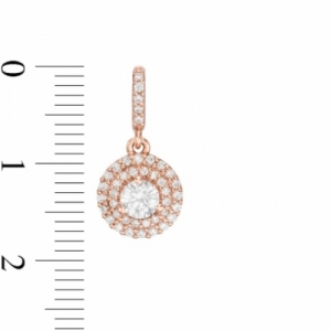 Серьги из красного золота 585 пробы с бриллиантом