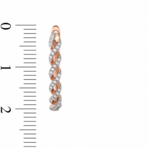 Серьги из серебра 925 пробы с бриллиантом