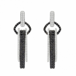 Серьги из серебра с бриллиантами