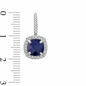 Серьги из серебра с сапфирами