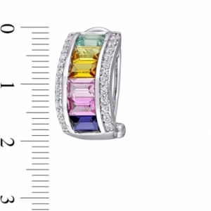 Серьги из серебра с сапфирами