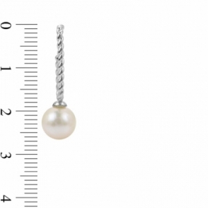 Серьги из серебра с белым жемчугом