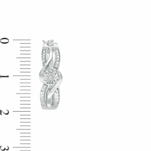 Серьги из серебра с бриллиантом