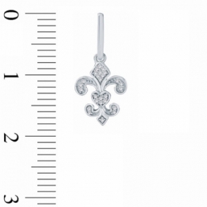 Серьги из серебра с бриллиантом