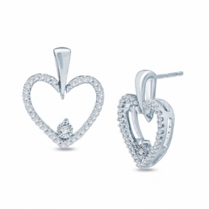 Серьги из серебра с бриллиантом