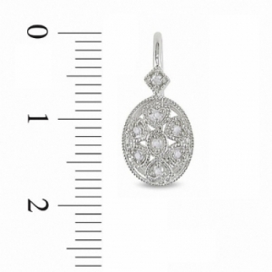Серьги из серебра с бриллиантом