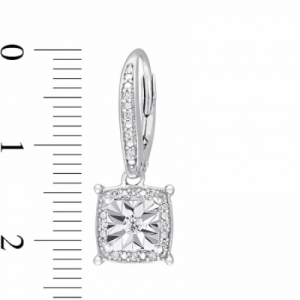 Серьги из серебра с бриллиантом