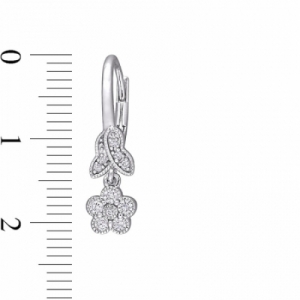 Серьги из серебра с бриллиантом