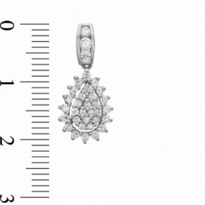 Серьги из серебра с бриллиантом