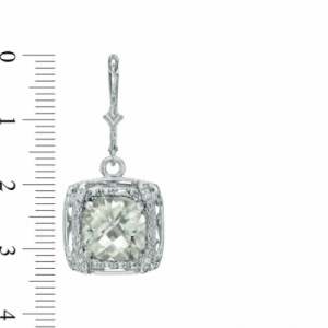 Серьги из серебра с кварцем