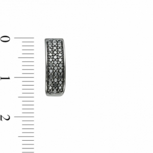 Серьги из серебра с черным бриллиантом